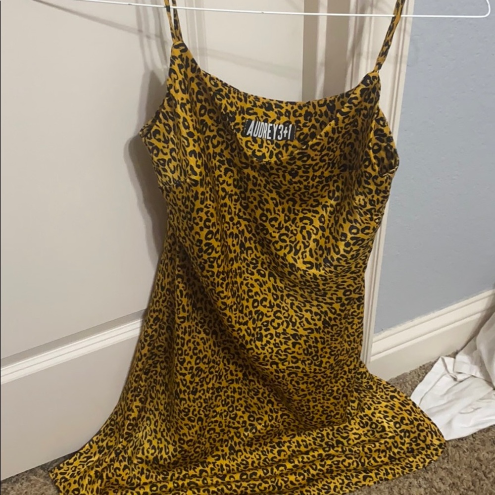 cheetah dress with slit